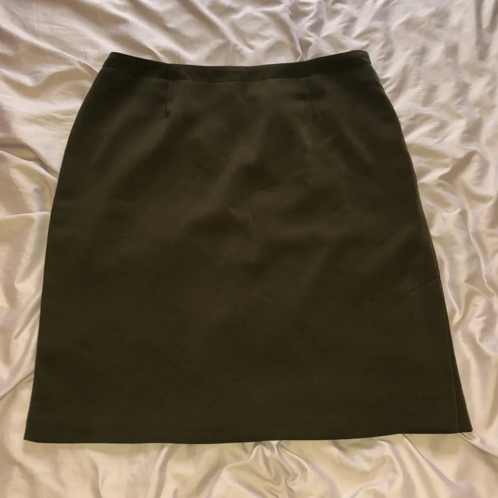 Women's Olive Green Blazer & Skirt Set